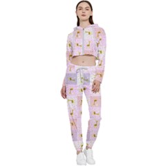 Giraffe Cropped Zip Up Lounge Set by nateshop