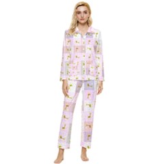 Giraffe Womens  Long Sleeve Velvet Pocket Pajamas Set by nateshop