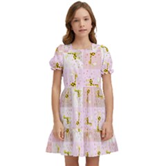 Giraffe Kids  Puff Sleeved Dress