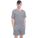 Gray Motif Men s Mesh Tee and Shorts Set View1