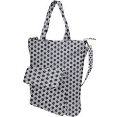 Gray Motif Shoulder Tote Bag by nateshop