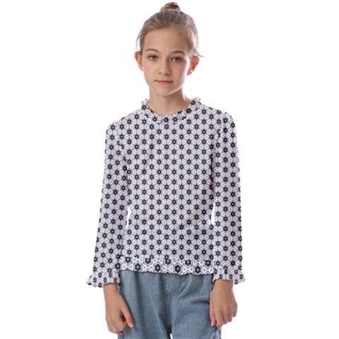 Gray Motif Kids  Frill Detail Tee by nateshop