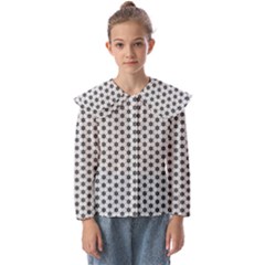 Gray Motif Kids  Peter Pan Collar Blouse by nateshop