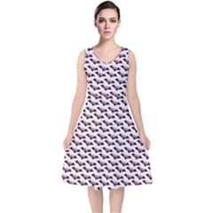 Halloween V-neck Midi Sleeveless Dress  by nateshop