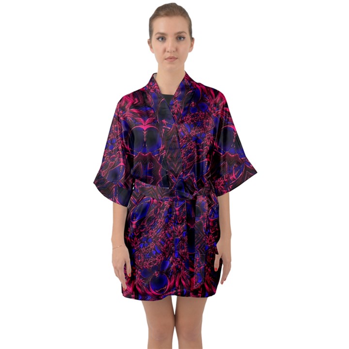 Jones Half Sleeve Satin Kimono 