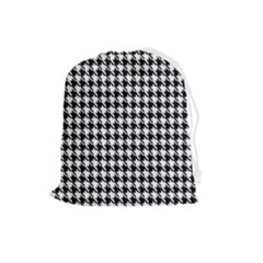 Houndstooth Drawstring Pouch (large) by nateshop