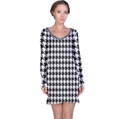 Houndstooth Long Sleeve Nightdress by nateshop