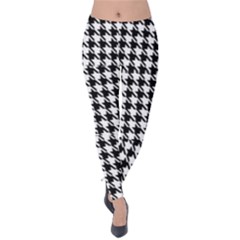 Houndstooth Velvet Leggings by nateshop