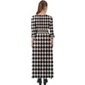 Houndstooth Button Up Boho Maxi Dress View2