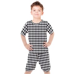 Houndstooth Kids  Tee And Shorts Set