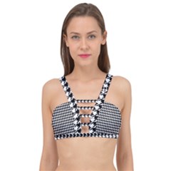 Houndstooth Cage Up Bikini Top by nateshop