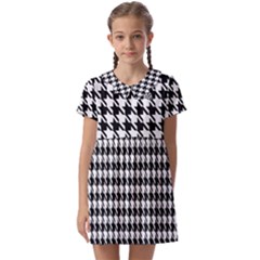 Houndstooth Kids  Asymmetric Collar Dress by nateshop