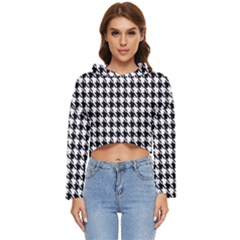 Houndstooth Women s Lightweight Cropped Hoodie by nateshop