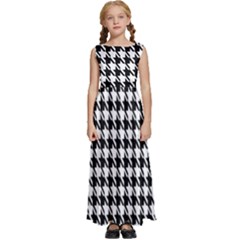 Houndstooth Kids  Satin Sleeveless Maxi Dress by nateshop