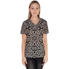 Grid Women s V-neck Scrub Top by nateshop