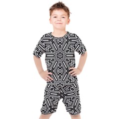 Grid Kids  Tee And Shorts Set