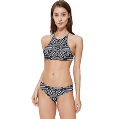 Grid Banded Triangle Bikini Set by nateshop