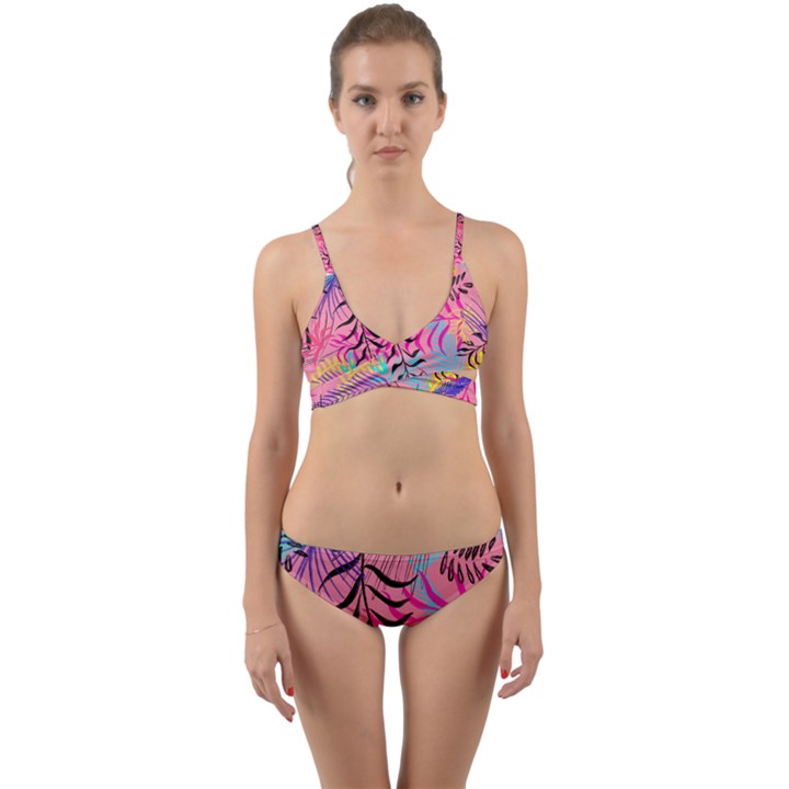 Illustration Wrap Around Bikini Set