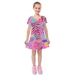 Illustration Kids  Short Sleeve Velvet Dress by nateshop