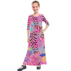 Illustration Kids  Quarter Sleeve Maxi Dress