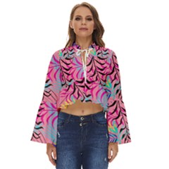 Illustration Boho Long Bell Sleeve Top