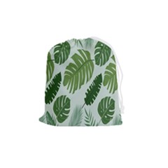 Leaves Drawstring Pouch (medium) by nateshop