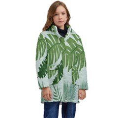 Leaves Kid s Hooded Longline Puffer Jacket