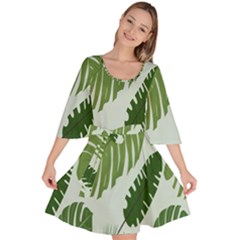 Leaves Velour Kimono Dress by nateshop