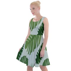 Leaves Knee Length Skater Dress by nateshop