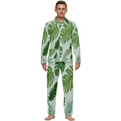 Leaves Men s Long Sleeve Velvet Pocket Pajamas Set