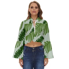 Leaves Boho Long Bell Sleeve Top