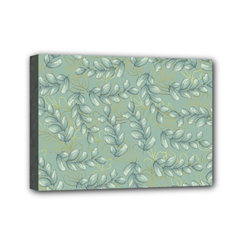 Leaves-pattern Mini Canvas 7  X 5  (stretched) by nateshop