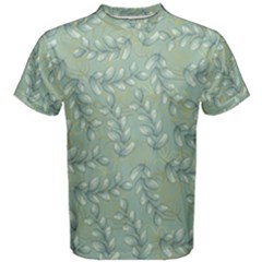 Leaves-pattern Men s Cotton Tee by nateshop