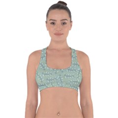 Leaves-pattern Cross Back Hipster Bikini Top  by nateshop