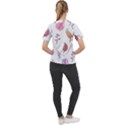 Leaves-pink Women s Sport Raglan Tee View2