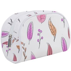 Leaves-pink Make Up Case (large) by nateshop