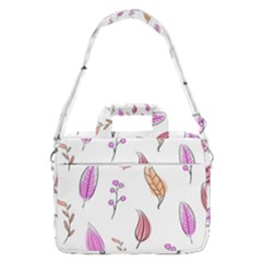 Leaves-pink Macbook Pro 16  Shoulder Laptop Bag by nateshop