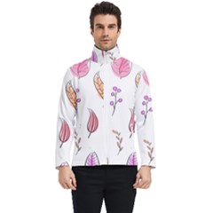 Leaves-pink Men s Bomber Jacket