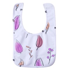 Leaves-pink Baby Bib