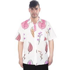 Leaves-pink Men s Hawaii Shirt