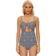 Line Knot Front One-piece Swimsuit