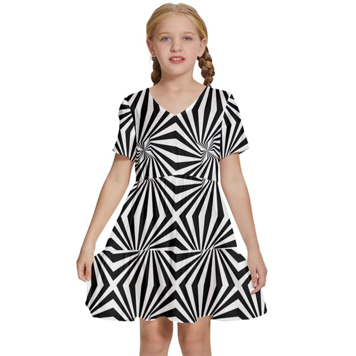 Line Kids  Short Sleeve Tiered Mini Dress