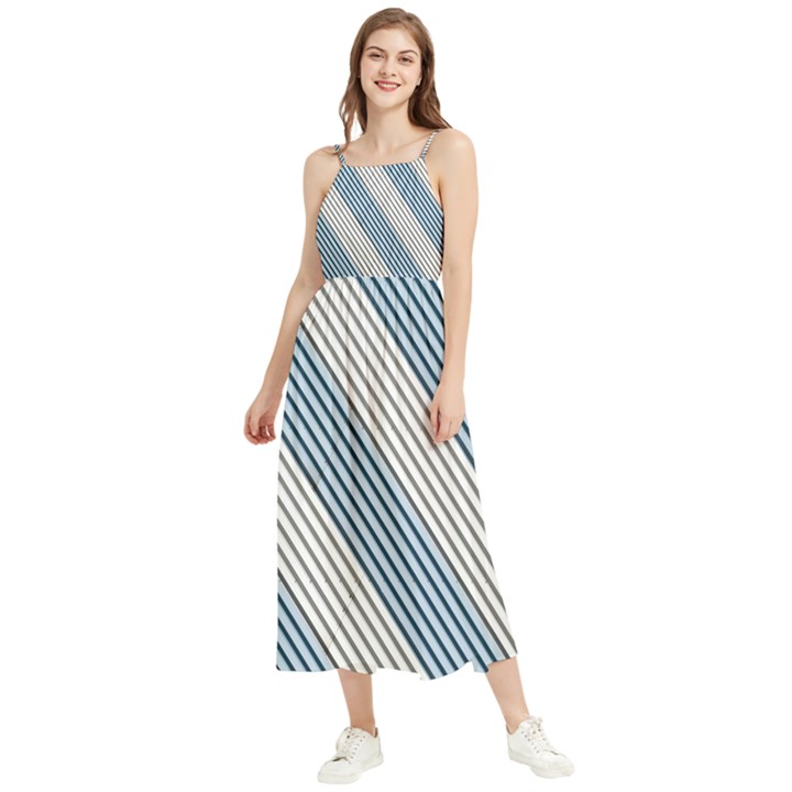 Lines Boho Sleeveless Summer Dress