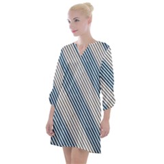 Lines Open Neck Shift Dress by nateshop