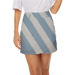 Lines Mini Front Wrap Skirt by nateshop