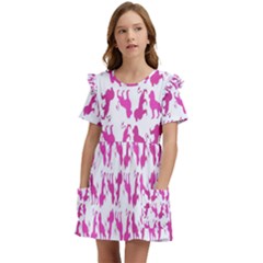 Lion Kids  Frilly Sleeves Pocket Dress