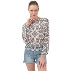 Mandala Banded Bottom Chiffon Top by nateshop