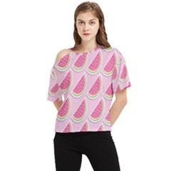 Melons One Shoulder Cut Out Tee