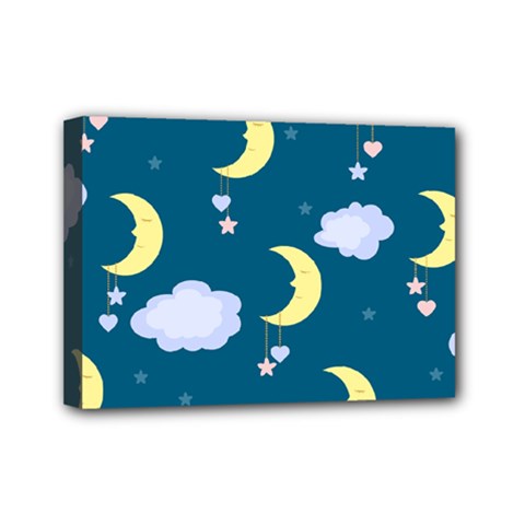 Moon Mini Canvas 7  X 5  (stretched) by nateshop