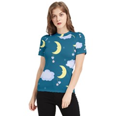 Moon Women s Short Sleeve Rash Guard by nateshop